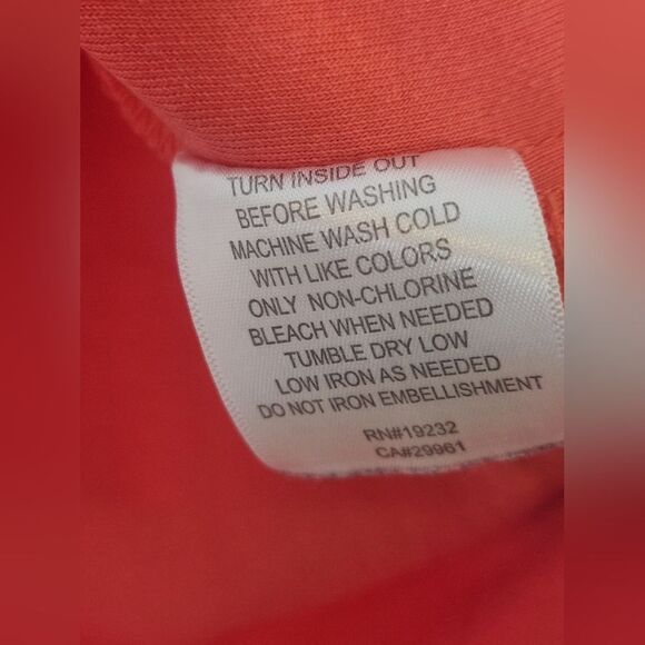 Alfred Dunner M Coral Floral Embroidered Top Sequins ShrtSlve V Neck Women's Top - Picture 4 of 8